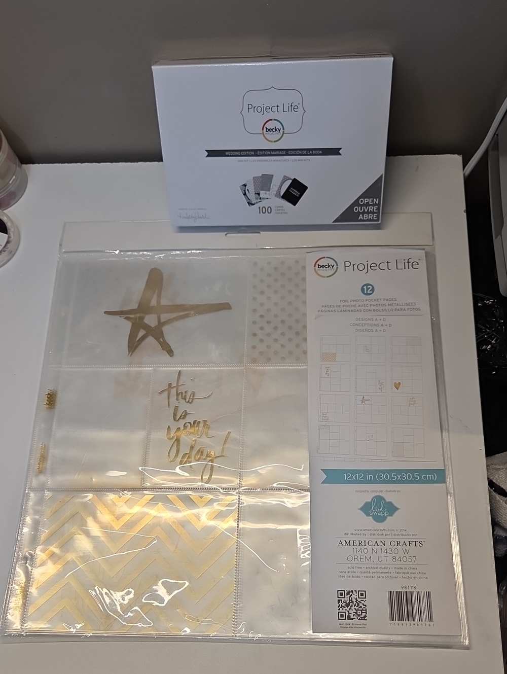 Project Life Wedding Edition Mini Kit & 12 Foil Photo Pocket pages